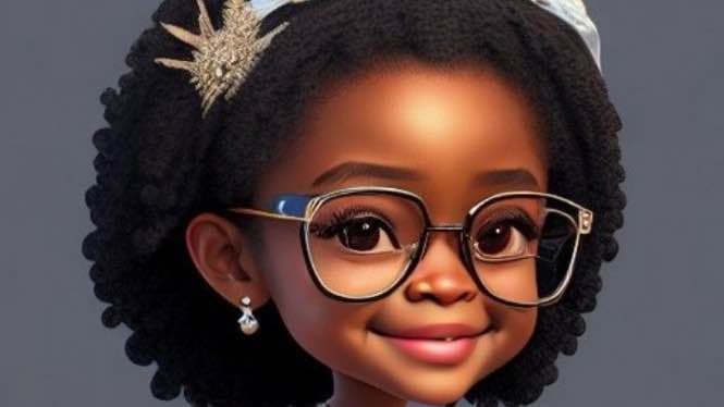Elegant of a girl child