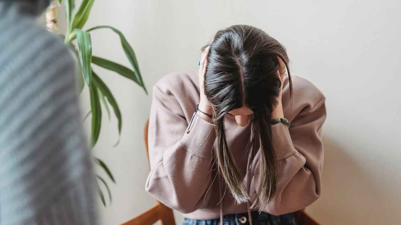 Woman being blamed